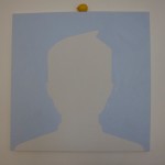 'Portrait of a killer with a lemon', acrylic on canvas, 1m x 1m